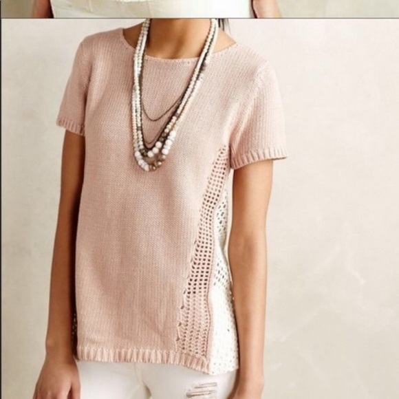 Anthropologie Tops - MOTH x Anthropologie Madeira Crochet Sweater Top